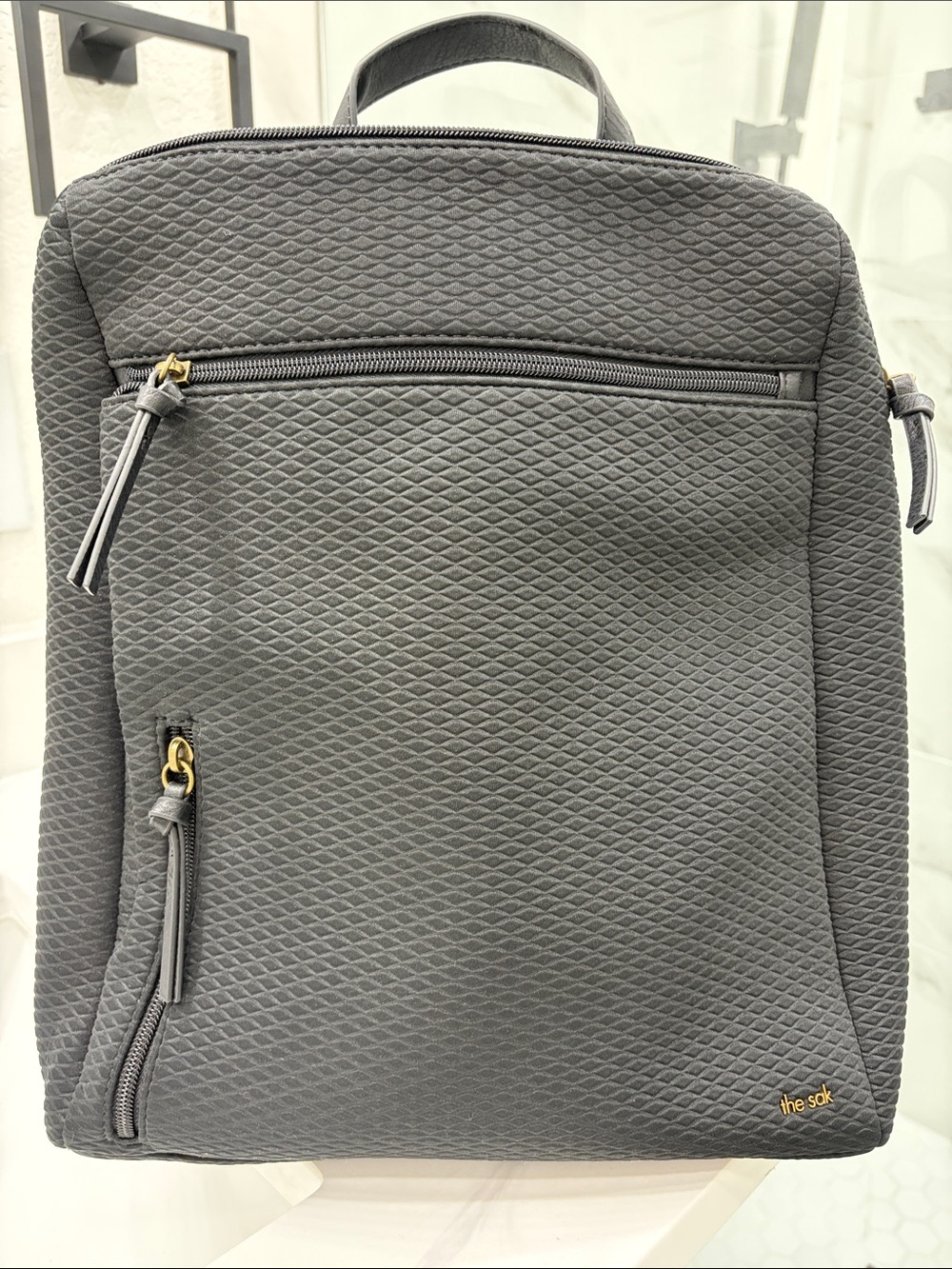 The Sak Quilted Black Travel Backpack